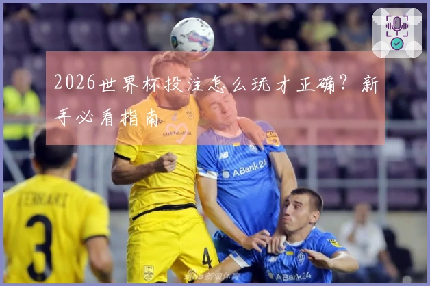 2026世界杯投注怎么玩才正确？新手必看指南