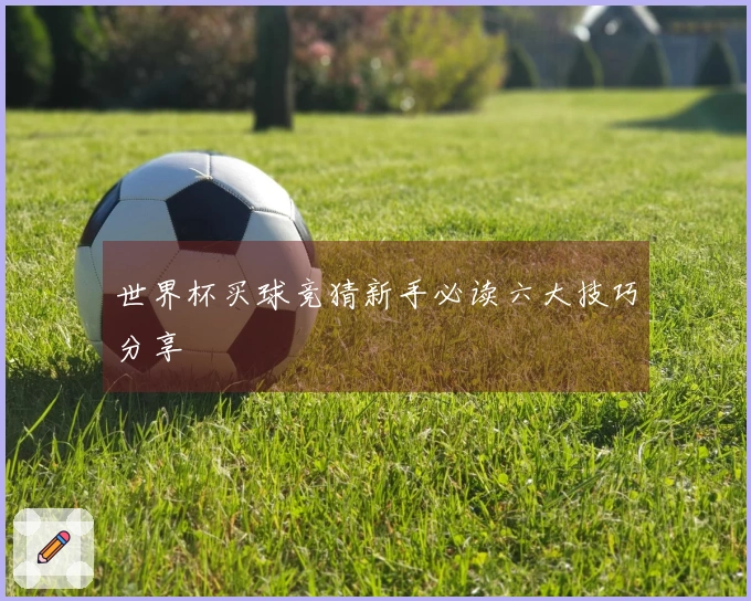 世界杯买球竞猜新手必读六大技巧分享
